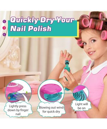 Amagoing Nail Art Kit for Kids with Nail Dryer, 2 in 1 Pens, Fake Nails, DIY Stickers - Birthday & Christmas Gift for Girls Ages 6-12 - Buy Online on GoSupps.com