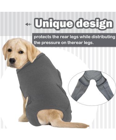 Premium Dog Recovery Suit - Hjyokuso Anti-Wound Licking Bodysuit for Dogs | Post-Op Leg Protection | E-Collar Alternative - Gray - Buy Online on GoSupps.com