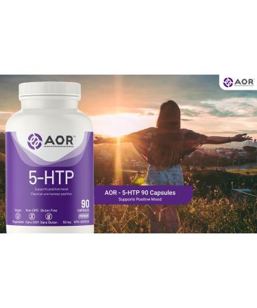 AOR - 5-HTP 50mg 90 Capsules - 5-Hydroxytryptophan - Mood Support Fibromyalgia Relief Migraine Headache Relief Depression Relief Insomnia Sleep Support and Serotonin Supplement - Buy Online on GoSupps.com