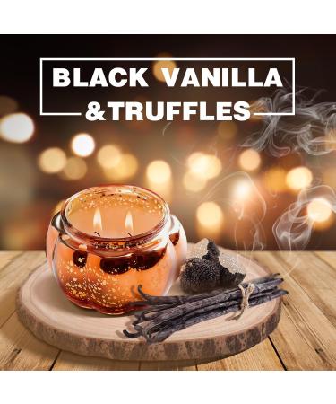 Pumpkin-Shaped Scented Candles | Black Vanilla & Truffle | Scented Candles for Halloween | Autumn Soy Candles for Home Scented | Large Jar 2 Wick Candle | 90 Hours Long Burning | Fall Candle Gift - Buy Online on GoSupps.com