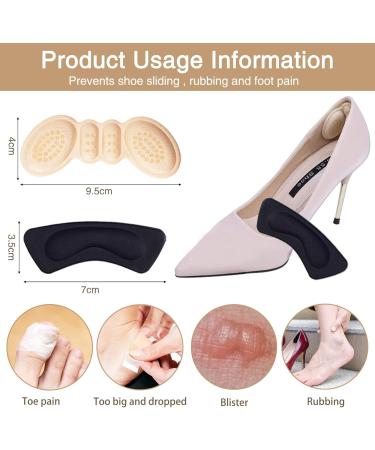 11 Pairs of Heel Cushions - Slipproof Forefoot & Heel Pads for Comfortable Shoes | Multicolor Shoe Inserts & Holders - Buy Online on GoSupps.com