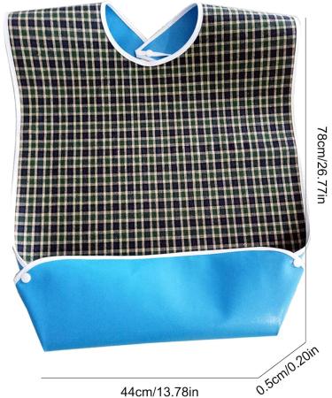 Adult Bibs for Eating | Feeding Bib Reusable with Crumb Catcher Stylish Adult Clothing Protectors for Women and Elderly Adults Senior Citizens Nursing Home Friendly Kumprohu Green - Buy Online on GoSupps.com