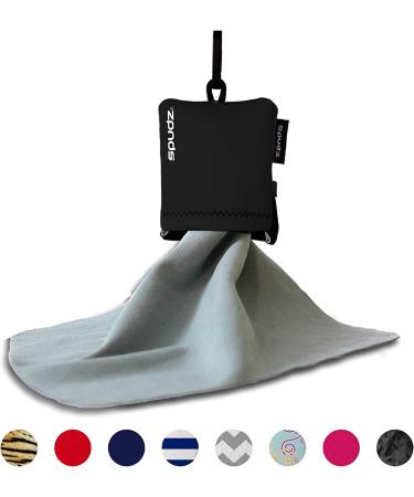 SPUDZ Ultra Microfiber Cloth Screen & Lens Cleaner 6x6 Inch | Closable Bottom, Black - Buy Online on GoSupps.com