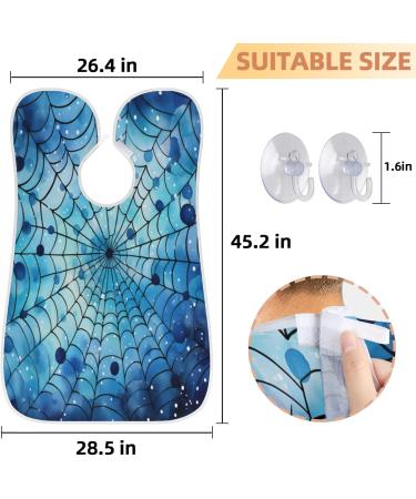 Buy Geometric Reticulation Apron | Abstract Beard Hair Catcher for Men | Perfect Father's Day & Christmas Gift for Dad | Beard Bib with Suction Cups - Blue - Buy Online on GoSupps.com