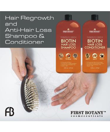 Hair Growth Shampoo Conditioner Set - Anti Hair Loss Biotin with DHT Blockers | For Men and Women | All Hair Types | Sulfate-Free - 2 x 16 fl oz Ginger - Buy Online on GoSupps.com