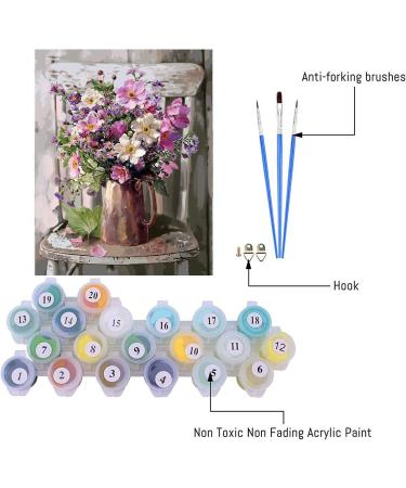 Flowers DIY Oil Painting by Numbers | Paint by Numbers for Adults | 16x20 Inch Canvas | MT10940 - Buy Online on GoSupps.com