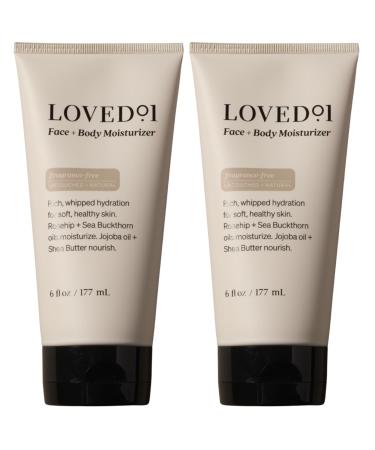 Loved01 Face & Body Moisturizer John Legend Skincare Fragrance-Free Daily Hydrating Cream Deeply-Moisturizing & Non-Greasy Formula with Shea Butter 2-Pack (6 oz each) Fragrance-Free 6 Fl Oz (Pack of 2)