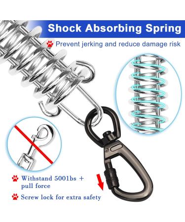 Buy Tie Out Leashes for Dogs - Shock Absorbing Yard Leash (3-15m 9m Blue) | Durable & Safe for Outdoor Use - Buy Online on GoSupps.com