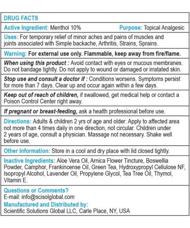 BIO-Relief Pain Relief Gel 3 oz Roll-on | 10% Menthol & Arnica | Fast Acting Topical Analgesic for Arthritis, Muscle and Joint Pain - Buy Online on GoSupps.com