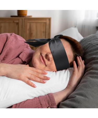 2 Pack Adjustable Blackout Eye Cover - Soft Satin Sleep Mask for Men & Women - Perfect for Sleeping & Meditation - Buy Online on GoSupps.com