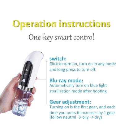 Electric Beauty Instrument for Removing Blackheads with 6 Replaceable Probes Small Bubble Facial Pore Cleaner Kit USB Rechargeable Blackhead Suction - Buy Online on GoSupps.com