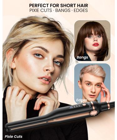 WEEYUM 1/2 Inch Mini Flat Iron - Best Small Hair Straightener for Short Hair Edges & Pixie Cuts - Dual Voltage Gold - Buy Online on GoSupps.com
