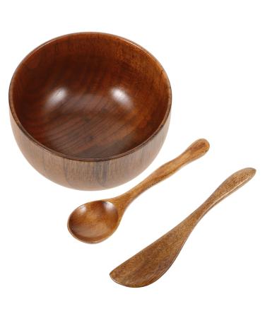 GALPADA Bol Bois pour Masque Facial avec Spatule et Cuill re Kit de M lange Pratique et Accessoire Beaut S r et pour Soins Visage pour Usage Quotidien et Voyage R utilisable