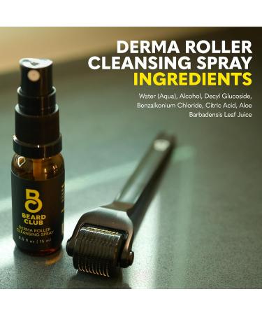 Beard Club Derma Roller Replacement Head & Cleansing Spray - 0.3mm Titanium Microneedles for Prolonged Use | Buy Now - Buy Online on GoSupps.com