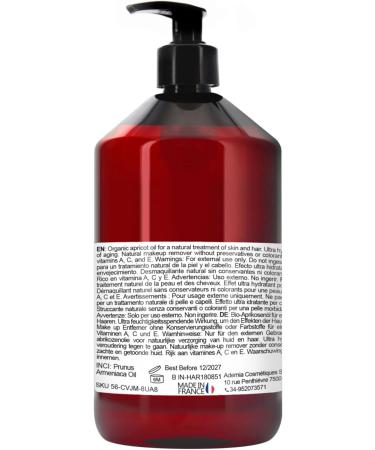 O l na BIO Extra Virgin Apricot Kernel Oil 100% Pure Cold Pressed Oil for After Sun Baby Oil Cuticle Oil Nails Face Body Hair 500ml - Buy Online on GoSupps.com