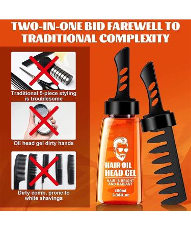 2 in 1 Hair Wax Gel with Comb Long Lasting Hair Styling Gel for Men Hair Wax Moisturizing Hair Styling Gel for Hair Ends Easy to Wash (2pcs) - Buy Online on GoSupps.com