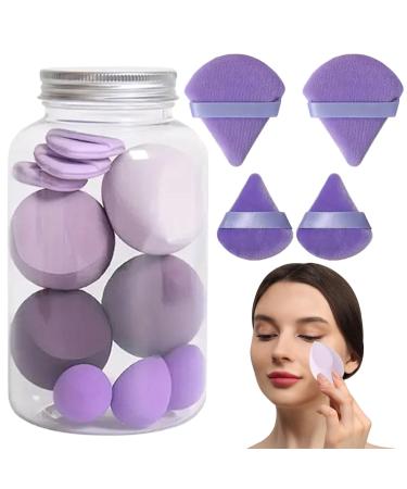 Make up Sponges - Soft Makeup Sponge Powder Puff Long Lasting Beauty Sponge Wet & Dry Use for Women Girlfriend Mother Wife Purple