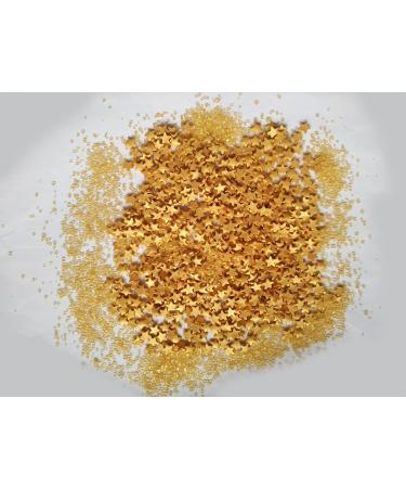 Edible Golden Slices Sugar Star & Gold Sanding Candy Sprinkles | Dessert Sprinkle | Cake Cupcake Toppers | Cookie Decorations | Candy Sprinkles for Wedding Art Project and Daily Cake Decorating - Buy Online on GoSupps.com