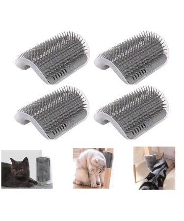 Cat Self Groomer with Catnip Pouch,4 Pack Cat Grooming Brush,Cats Corner Massage Comb Grooming Brush Tool for Kitten Puppy