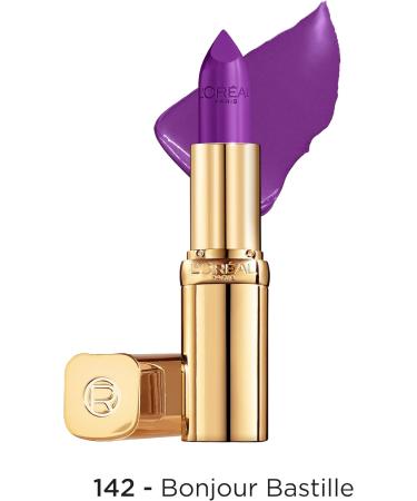 L'Or al Paris Color Riche Satin Smooth Lipstick Moisturising Pure Pigment Lip Colour With Omega 3 & Vitamin E 142 Bonjour Bastille Bonjour Bastille 142 1 count (Pack of 1) - Buy Online on GoSupps.com