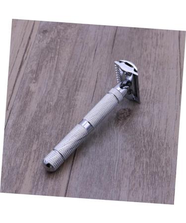 Minkissy Men's Safety Razor - Premium Steel Double Edge Razor with Structured Design & Solid Wood Handle for Safe Smooth Shaving - Buy Online on GoSupps.com