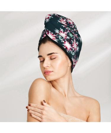 Merry Christmas Coral Velvet Dry Hair Cap with Buttons | Anti Frizz Caps for Curly & Thick Hair - Buy Online on GoSupps.com