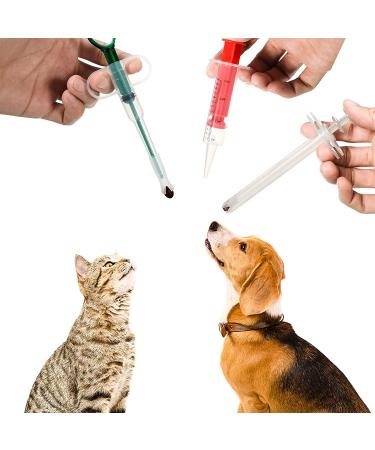 Pet Cat and Dog Pill Shooter Syringe Dispenser - Reusable Liquid Feeding for Small Animals | 3 Styles - Buy Online on GoSupps.com