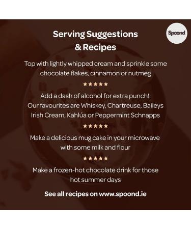 Spoond Thick & Creamy Belgian Dark Milk Hot Chocolate Powder - With Milk Chocolate Flakes & Rich Cocoa Powder - Nut Free Irish Made Award Winning - 245g Instant Hot Chocolate Powder - Buy Online on GoSupps.com