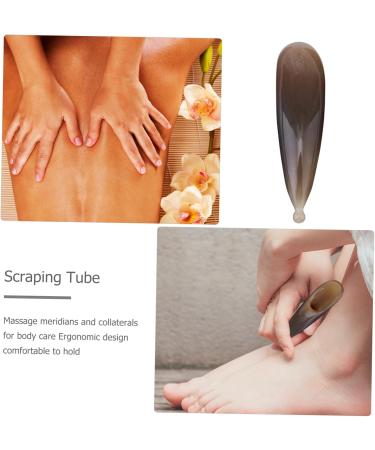 Minkissy Natural Horn Massage Scraper - Scalp & Back Massager Tool for Acupuncture & Relaxation - Buy Online on GoSupps.com