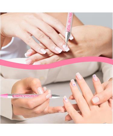 Rhinestones Picker Tool - Dual-Ended Wax Pencil Pen for Jewelry Nail Art & DIY Crafts - 4 Wax Tips & Tweezers (Pink) - International Shipping Available - Buy Online on GoSupps.com