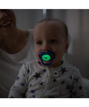 Dr. Brown's Glow in the Dark Pacifiers Level 2 (6-18 Months) - 2 Pack Blue | International Shipping Available - Buy Online on GoSupps.com