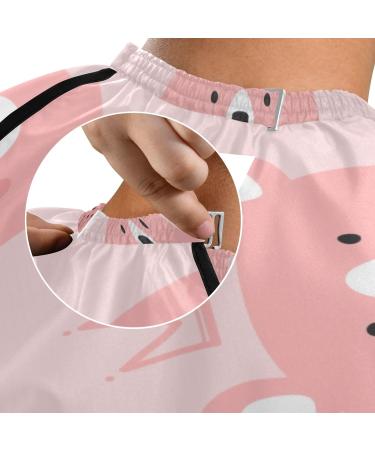 Waterproof Barber Cape - Pink Bears & Cheetah Haircut Bib for Men & Women | Unisex Hair Cutting Cape - Buy Online on GoSupps.com