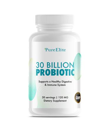 Gut Probiotic 30 Billion CFU with DE111 & 10 Strains - High Potency Probiotic Supplement for Digestive Health Immune System Support Enhanced Nutrient Absorption - Non-GMO 30 Vegetarian Capsules