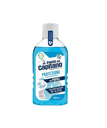 Pasta del Capitano propolis protection mouthwash non -alcoholic daily water protects teeth and gums refreshes the breath 100% made in Italy 400 ml bottle of Protecci n con pr polis - Buy Online on GoSupps.com