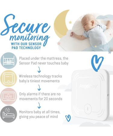 Angelcare AC527 3-in-1 Sensasure Baby Movement Monitor with Video - White - Buy Online on GoSupps.com