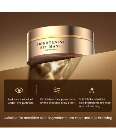Puffy Eyes Smoothing Under Eye Patches - Caffeine Eye Masks for Wrinkles Dark Circles & Undereye Bags - Brightening Vegan Skincare Treatment for Men & Women - Buy Online on GoSupps.com