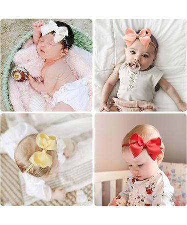 40pcs Baby Girl Headbands: Grosgrain Ribbon Hair Bows for Newborns & Toddlers - Buy Online on GoSupps.com