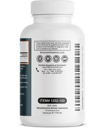 Bronson Vitamin C 1000mg Extra Strength, Supports a Healthy Immune System, High Potency, Non-GMO, 100 Vegetarian Tablets 100 Count (Pack of 1) - Buy Online on GoSupps.com