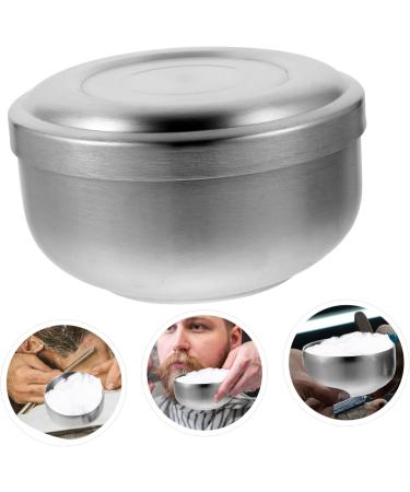 Minkissy 4-Piece Shaving Bowl Set | Metal Holder & Lid for Salon - Ideal for Men's Hair Care & Beard Grooming - Buy Online on GoSupps.com