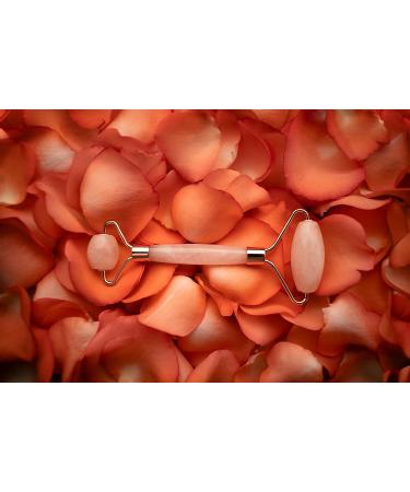 True Rose Beauty Rose Quartz Roller - Natural Facial Massage Tool for Skin Care - Reduce Dark Circles and Puffiness - 100% Authentic Crystal - Buy Online on GoSupps.com