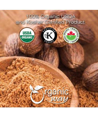 Organic Way Premium Ground Nutmeg Powder 1lb - Healthy Digestion | Organic, Kosher & Non-GMO | Gluten-Free & USDA Certified | From India - Buy Online on GoSupps.com