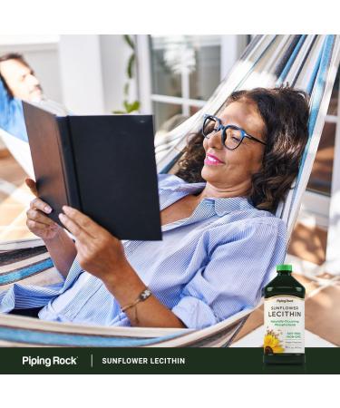 Piping Rock Sunflower Lecithin Liquid Supplement | 16 oz Oil | Naturally-Occurring Phospholipids | Vegan Soy Free Non-GMO Soy Free Gluten Free - Buy Online on GoSupps.com