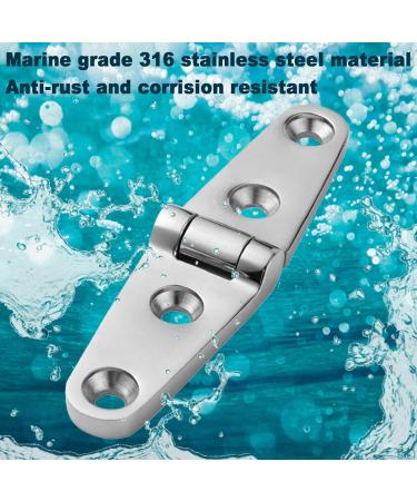 4x1 316 Stainless Steel Boat Strap Hinges - Heavy Duty Marine Hardware (Pack of 2) - Buy Online on GoSupps.com