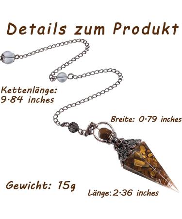 Shop Harz Tiger Sug Pendulum Gem Stone - Healing Crystals for Reiki Hexia Ceremony & Esoteric Gifts - International Shipping Available - Buy Online on GoSupps.com