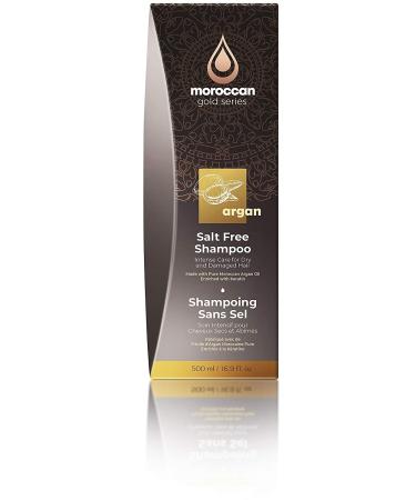 Moroccan Gold Series Salt Free Shampoo 16.9oz - Hydrating Argan Oil & Keratin Shampoo for Curly, Dry, Color Treated Hair - Buy Online on GoSupps.com