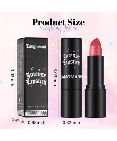 Shop High Shine Glitter Diamond Lipstick - Long Lasting Waterproof Moisturizer with Shimmer Metallic Finish | Coral Luster 05# | International Shipping Available - Buy Online on GoSupps.com