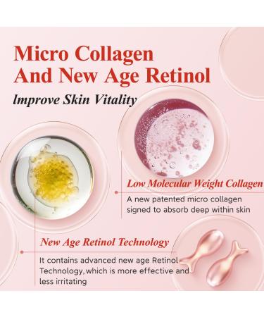 HKH Retinol Serum Capsules for Face: 48 Caps Anti-Aging Wrinkle Skincare Night Serum - Vitamin A & E Facial Oil for Women - Firming Smoothing & Skin Hydration & Moisturization - Travel-Friendly VA Retinol for Evening - Buy Online on GoSupps.com