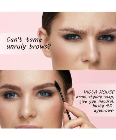 VIOLA HOUSE 4D Feathery Brows Shaping Soap Brow Freeze - Long-lasting Waterproof Styling Gel - 1.05oz (1PC+Brush) - Buy Online on GoSupps.com