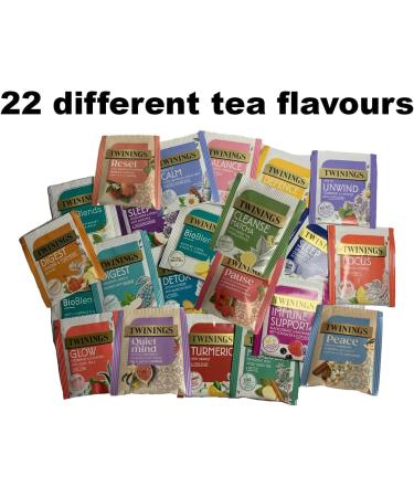 Twinings Happy Birthday Selection Tea Set Gift Box 22 Flavours Fruit Herbal Mixed Collection - Soulful Superblends Bioblends Assorted Variety Pack Individually Wrapped Envelope Letterbox - Buy Online on GoSupps.com