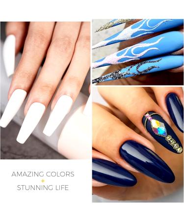 BURANO Poly Extension Gel Nail Kit - 6 Colors Builder Set for Poly Nails | DIY Starter Kit for Beginners & Professionals | Nail Art Gift (Blue) - Buy Online on GoSupps.com